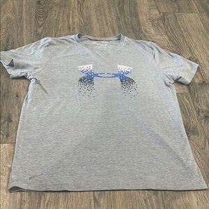 Under Armour Gray and Blue Short Sleeve Tee